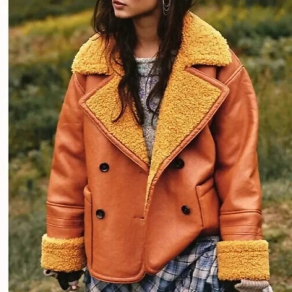 Free people Kaja Vegan Bonded Peacoat